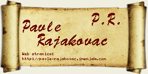 Pavle Rajakovac vizit kartica